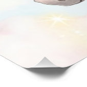 Unicorn 1stBirthday Party Personalized Welcome Poster (Ecke)