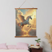 unicorn 26"x36" Vertikal (Portrait), One Pane Wandteppich Mit Holzrahmen (Schlafzimmer)
