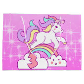 Unicorn 3. Geburtstag Große Geschenktüte (Rückseite)