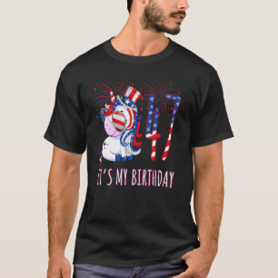 Unicorn 47. Geburtstag 4. Juli Neujahr 47 Jahr T-Shirt