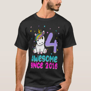 Unicorn 4. Geburtstag Girl Liebe Phantastisch Bday T-Shirt