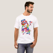Unicorn 4. Juli Girls T-Shirt (Vorne ganz)