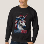 Unicorn 4. Juli Mericorn Merica Patr Sweatshirt (Vorderseite)