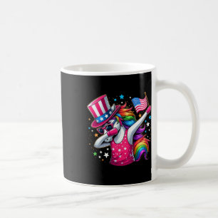 Unicorn 4. Juli Uncle Sam Girls American Flag Kaffeetasse
