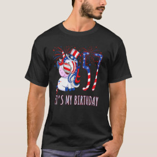 Unicorn 57. Geburtstag 4. Juli Neujahr 57 Jahr T-Shirt