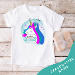Unicorn 5th Birthday Girls Tshirt (Hot Pink)<br><div class="desc">Ein hübsches und stilvolles Design für ein ganz besonderes Geburtstagsmädchen. Aktualisieren Sie einfach ihren Namen,  um ihn zu personalisieren. Achten Sie darauf,  die Erholung meiner Sammlung für viele andere schöne Optionen aus dem Karo zu ziehen.</div>