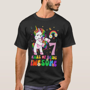 Unicorn 7. Geburtstag 7 Jahre alte Girls Prinzessi T-Shirt