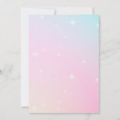 Unicorn 8. Geburtstag Einladung (Rückseite)