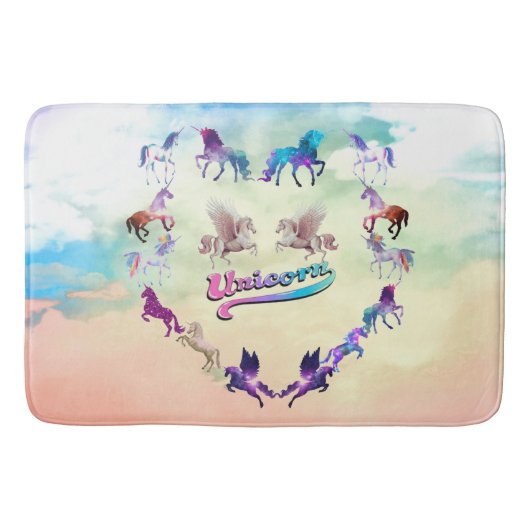Unicorn Abstrakte Kunst Badematte (Vorderseite)