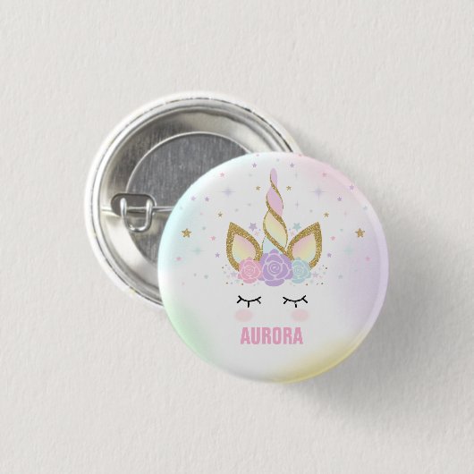 Unicorn Abzeichen Unicorn Gefallen Party Button Pi (Vorne & Hinten)