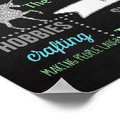 Unicorn Adult Birthday Chalkboard-Kuchen Schmutz Poster (Ecke)