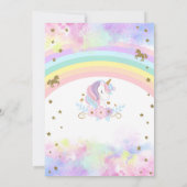 Unicorn african american girl magical birthday. einladung (Rückseite)