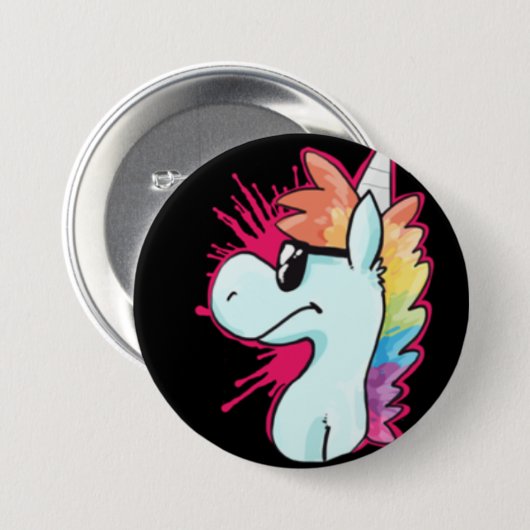Unicorn-Agent-Knopf Button (Vorne & Hinten)