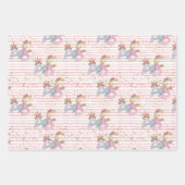 Unicorn Alphabet Muster Geschenkpapier Set (Vorderseite)