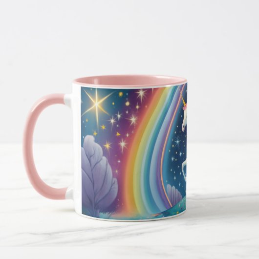 UNICORN AM ENDE DER RAINBOW ORIGINAL ART TASSE (Links)