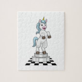 Unicorn am Schach als Schachstück Ritter Puzzle (Vertikal)