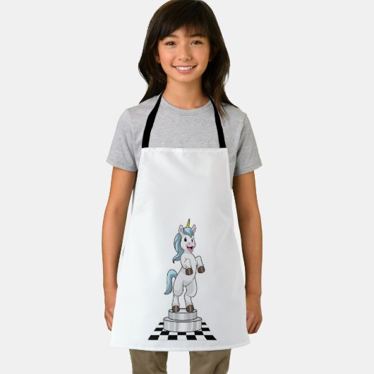 Unicorn am Schach als Schachstück Ritter Schürze (Insitu)
