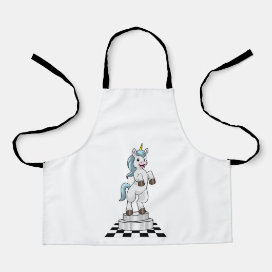 Unicorn am Schach als Schachstück Ritter Schürze (Vorderseite)