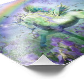 Unicorn and Butterflies Fotodruck (Ecke)