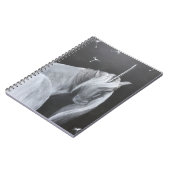 Unicorn and Dandelion spiral photo notebook Notizblock (Linke Seite)