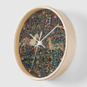 UNICORN AND DEER,FLOWERS,FOREST ANIMALS Floral Uhr (Winkel)