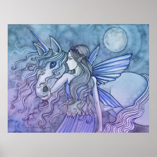 Unicorn and Fairy Poster von Molly Harrison (Vorne)