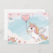 Unicorn and Friends Under the Sun Postkarte (Vorne/Hinten)