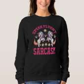 unicorn and hearts   text sarcasm irony fun sweatshirt (Vorderseite)