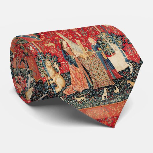 UNICORN AND LADY PLAYORGAN, TIERE Fantasy Krawatte (Gerollt)