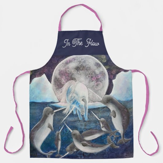 Unicorn and Narwhals Whimsical Art Schürze (Vorderseite)