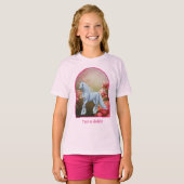 Unicorn And Roses Fantasy Horse Art T-Shirt (Vorne ganz)