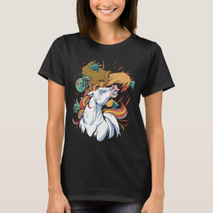 Unicorn Angriff Zombie Horror Cool Gothic T-Shirt