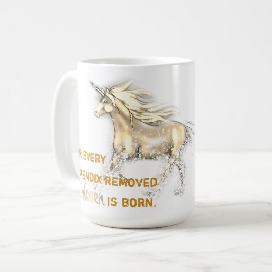 Unicorn-Anlage-Entfernungs-Cup Kaffeetasse (Vorderseite Links)