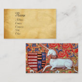 UNICORN/Antique Brown Parchment Visitenkarte (Vorne/Hinten)