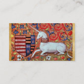 UNICORN/Antique Brown Parchment Visitenkarte (Rückseite)