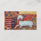 UNICORN/Antique Brown Parchment Visitenkarte (Rückseite)