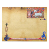 UNICORN ANTIQUE BROWN PARCHMONOGRAM NOTIZBLOCK (Vorderseite)