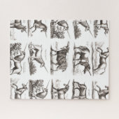 Unicorn Antique Mythical Magic Animal Drawing Puzzle (Horizontal)