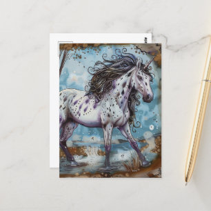 Unicorn Appaloosa Postkarte