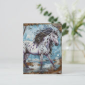 Unicorn Appaloosa Postkarte (Stehend Vorderseite)