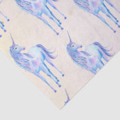 Unicorn Aqua Pink Gelbe Gefärbte Krawatte Confetti Seidenpapier (Detail)