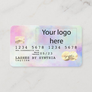 Unicorn Aquarell Kreditkarte Fügen Sie Ihr Logo hi Visitenkarte