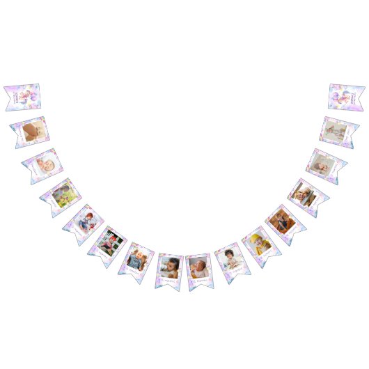 Unicorn-Aquarellgeburtstag Wimpelkette (Alle)