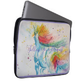 Unicorn Aquarellmalerei Regenbogen Geburtstag Laptopschutzhülle (Vorne Rechts)