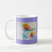 Unicorn Aquarellmalerei Träume Kaffeemaschine Tass Kaffeetasse (Links)