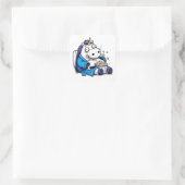 Unicorn-Arbeitsfernbedienung Quadratischer Aufkleber (Tasche)