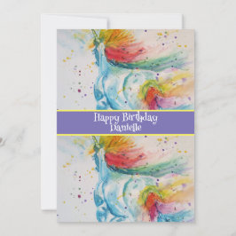 Unicorn Art Kinder Girls Birthday Einladung