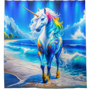 Unicorn Artwork Duschvorhang