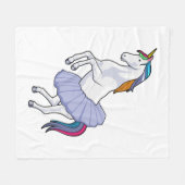 Unicorn at Ballet with Skirt Fleecedecke (Vorderseite (Horizontal))