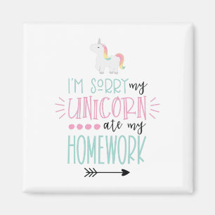 Unicorn Ate My Hausaufgaben Magnet